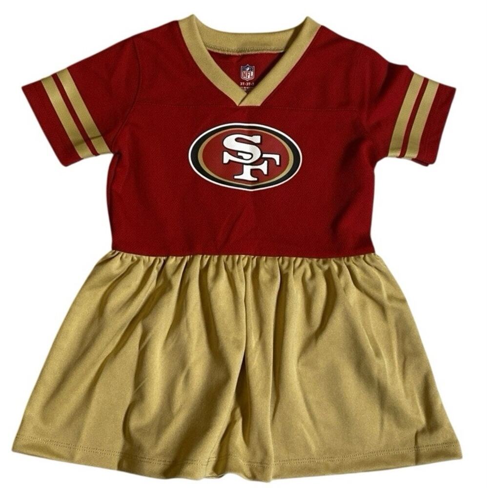 NFL SF 49ers Baby Girls 3T 1-pc cheerleader uniform San Francisco